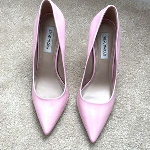 Blush Pink patent Steve Madden VALA pumps